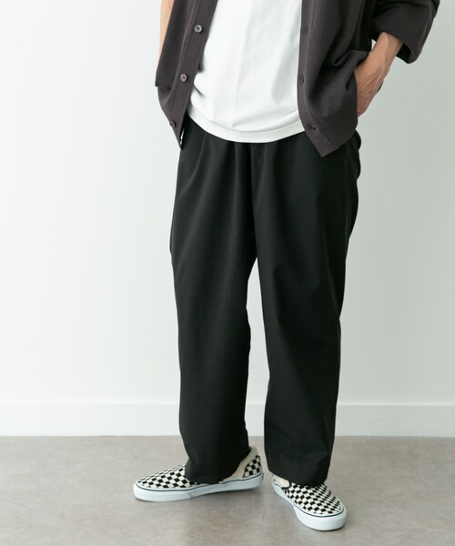 URBAN RESEARCH Sonny Label（アーバンリサーチサニーレーベル）の「リネンタッチポリエステルイージーパンツ（その他パンツ・メンズ・ブラック/チャコール/ネイビー・M/L）」の10枚目の写真