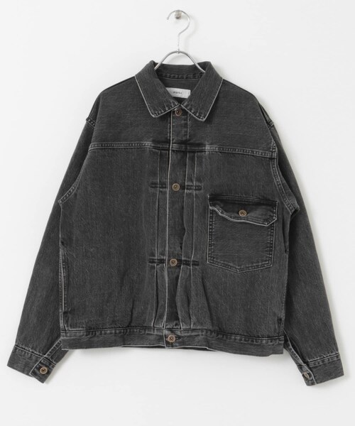 URBAN RESEARCH DOORS（アーバンリサーチドアーズ）の「marka　TYPE-1 DENIM JACKET（デニムジャケット・メンズ・FadedBlack・2/3）」の2枚目の写真