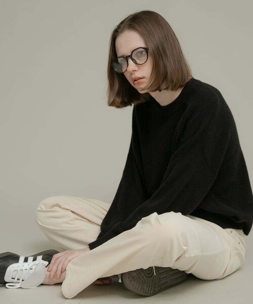 URBAN RESEARCH Sonny Label（アーバンリサーチサニーレーベル）の「フラッフィータッチクルーネックニットプルオーバー（ニット/セーター・レディース・杢グレー/ミント/ブラック・FREE）」の5枚目の写真