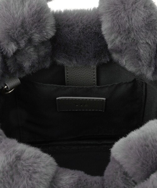 VIS（ビス）の「【2WAY】ファーリボントートバッグ（トートバッグ・レディース・チャコール/キナリ/ピンク・F）」の20枚目の写真