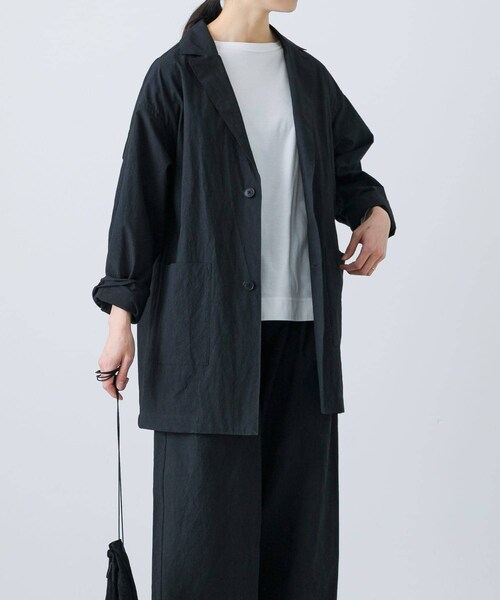 かぐれ（カグレ）の「『ユニセックス』コットンテーラードジャケット（テーラードジャケット・レディース・BEIGE/CHARCOAL/BLACK・1/2）」の8枚目の写真