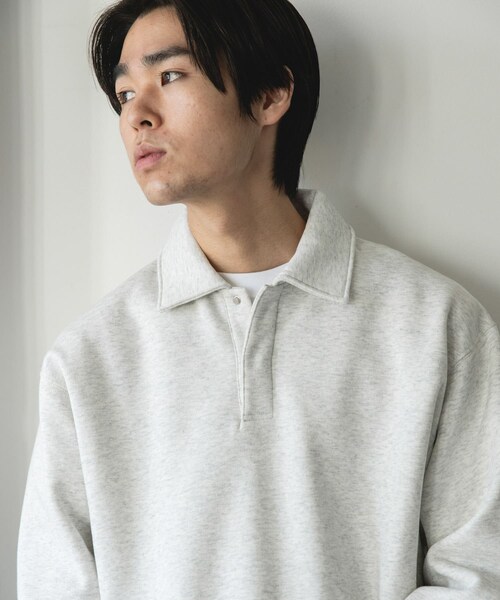 URBAN RESEARCH DOORS(アーバンリサーチドアーズ)の「裏起毛スウェットポロシャツ(スウェット・メンズ・GRAY/NAVY/BLACK・M/L)」の19枚目の写真