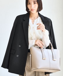 VIS | 【美easy】ウーリッシュダブルブレストテーラードジャケット【セットアップ対応/洗える】(テーラードジャケット)