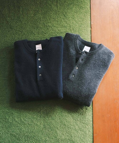 SUPER WIDE CASHMERE HENRY NECK