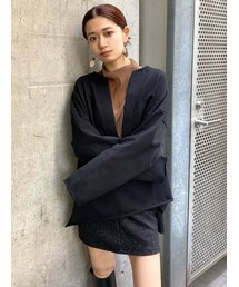 EMODA | Vネックオーバートップ(Tシャツ/カットソー)