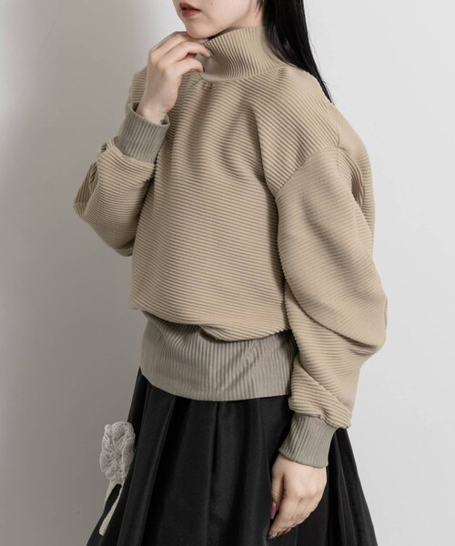 THE GOODLAND MARKET（ザグッドランドマーケット）の「Jens　SWEAT LIKE PULLOVER（Tシャツ/カットソー・レディース・BLACK/GRAY/BEIGE・2）」の15枚目の写真