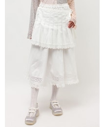 merry jenny | pleats apron layered skirt(スカート)