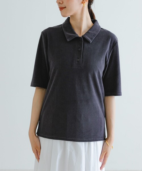 URBAN RESEARCH(アーバンリサーチ)の「パイルポロ衿カットソー(Tシャツ/カットソー・レディース・GRAY/YELLOW・FREE)」の11枚目の写真