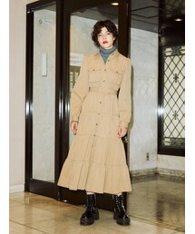 jouetie | カラーステッチミリタリーティアードワンピース(ワンピース)