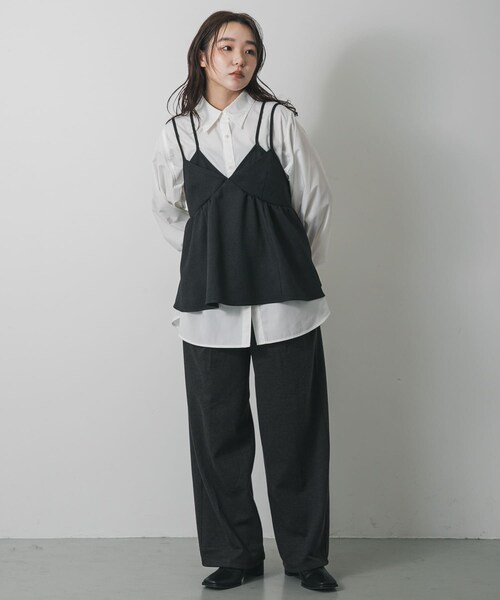 SENSE OF PLACE by URBAN RESEARCH（センスオブプレイスバイアーバンリサーチ）の「レイヤードデザインビスチェ（その他トップス・レディース・BLACK/BROWN・One）」の8枚目の写真