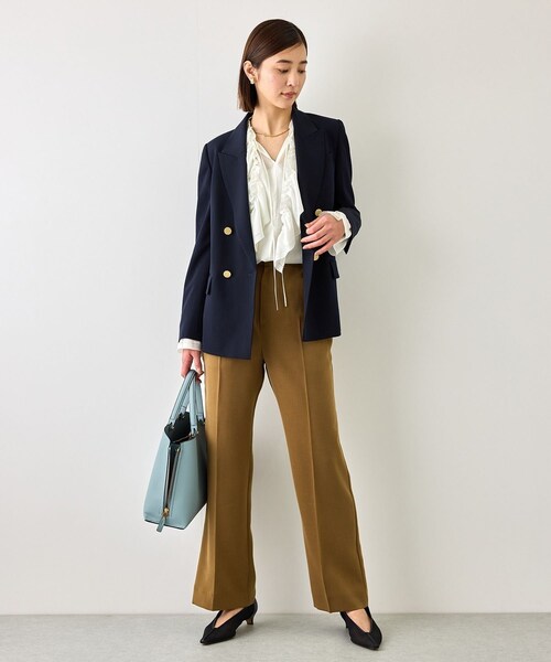 ROPE'(ロペ)の「【J'aDoRe・一部店舗限定サイズ】取り外し可能 2WAYラッフルフリルブラウス/イージーケア(シャツ/ブラウス・レディース・ホワイト/ダークブラウン/ベージュ・36/38)」の20枚目の写真