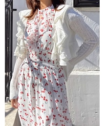 dazzlin | ペプラムフリルリボンカーデ(カーディガン/ボレロ)