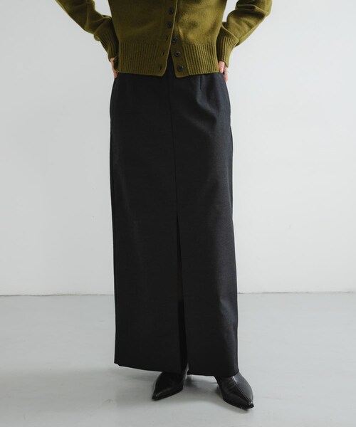 URBAN RESEARCH（アーバンリサーチ）の「new basic　BRADFORD WOOL SKIRT（スカート・レディース・BLACK/BROWN・36/38/40）」の8枚目の写真