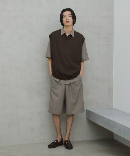 URBAN RESEARCH DOORS(アーバンリサーチドアーズ)の「Ramie High Gauge KnitVest(ベスト・メンズ・BROWN/CHARCOAL・M/L)」の18枚目の写真
