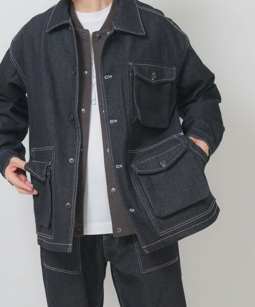 ITEMS URBANRESEARCH（アイテムズ アーバンリサーチ）の「デニム カバーオール（カバーオール・メンズ・BLK/NVY/BLU・M/L）」の5枚目の写真