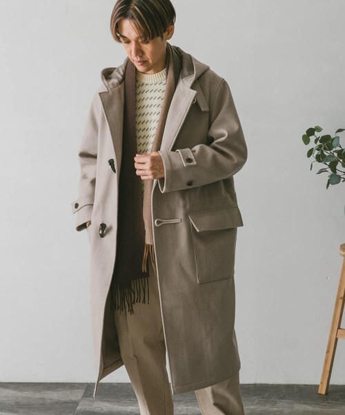 URBAN RESEARCH DOORS（アーバンリサーチドアーズ）の「JAPAN FABRIC ダッフルコート（ダッフルコート・メンズ・GREEN/D.NAVY/GREIGE・M/L）」の8枚目の写真