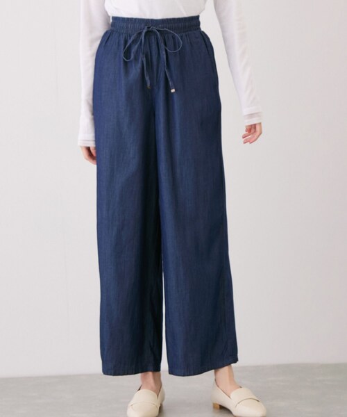 Jayro(ジャイロ)の「テンセルデニムイージーパンツ(デニムパンツ・レディース・ネイビー/ブルー系・M)」の1枚目の写真