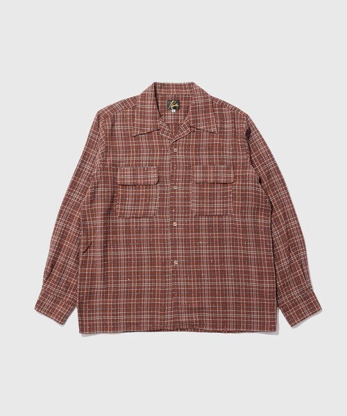 ADAM ET ROPE'(アダムエロペ)の「【NEEDLES/ニードルス】Classic Shirt - Dobby Grid(シャツ/ブラウス・メンズ・ブラウン/カーキ・M/S)」の2枚目の写真
