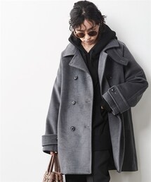CHIC STYLE | 大きいサイズミドル丈ピーコートシックスタイル(ピーコート)