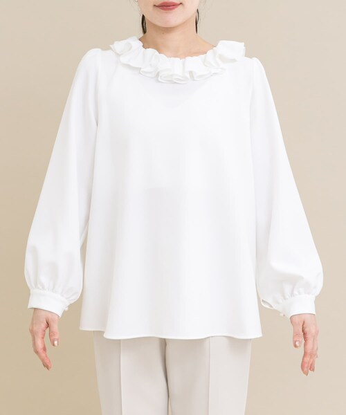 URBAN RESEARCH ROSSO（アーバンリサーチロッソ）の「『WEB限定』コサージュカラー2WAYブラウス（シャツ/ブラウス・レディース・OFF/BLK×OFF・Free）」の12枚目の写真