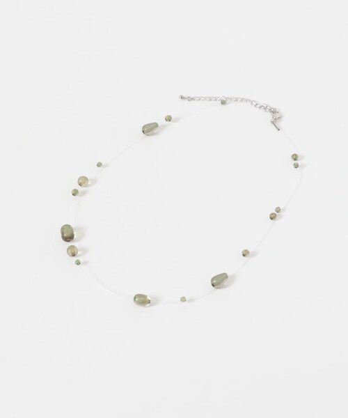 KBF（ケイビーエフ）の「シズクネックレス（ネックレス・レディース・CLEAR/KHAKI・One）」の7枚目の写真