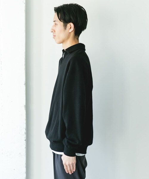 URBAN RESEARCH DOORS(アーバンリサーチドアーズ)の「TOMPKINS裏毛 スキッパースウェット(スウェット・メンズ・GREIGE/BLACK/NAVY・M/L)」の14枚目の写真