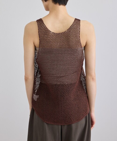 ADAM ET ROPE'（アダムエロペ）の「ラメメッシュタンクトップ（タンクトップ・レディース・ブラウン/ベージュ・F）」の19枚目の写真