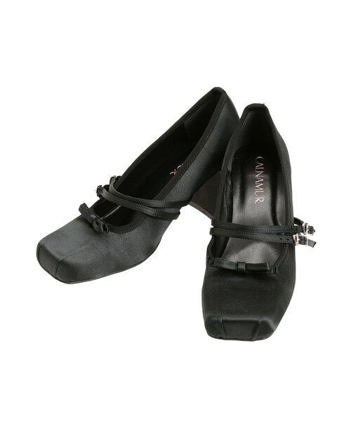 CALNAMUR（カルナムール）の「BALLET CHUNKY HEEL SHOSE/バレエチャンキーヒールシューズ（パンプス・レディース・ブラック/レッド/ピンク・S/M/L）」の5枚目の写真