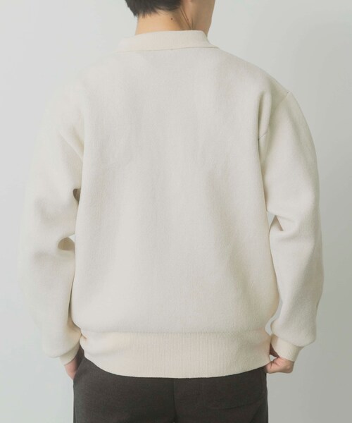 ITEMS URBANRESEARCH（アイテムズ アーバンリサーチ）の「Teddy Bear Wフェイスニットシャツカーディガン（カーディガン/ボレロ・メンズ・OFF/NVY/MOC・M/L）」の8枚目の写真