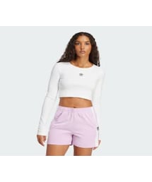 adidas | エッセンシャルズ リブ クロップ 長袖Tシャツ(トップス)