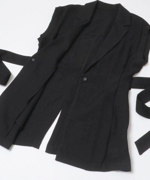 URBAN RESEARCH ROSSO（アーバンリサーチロッソ）の「ベルテッドウエストシェイプジレ（ベスト・レディース・BLACK/L.BEIGE・Free）」の9枚目の写真