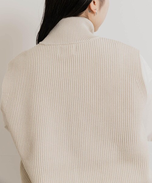THE GOODLAND MARKET（ザグッドランドマーケット）の「米富繊維　MERCERIZED COTTON RIB VEST（ベスト・メンズ・40IVORY/12GRAY/24ORANGE・1/3）」の9枚目の写真