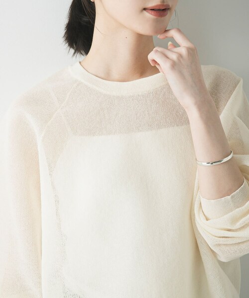 URBAN RESEARCH（アーバンリサーチ）の「リネン混スポンディッシュニット（ニット/セーター・レディース・IVORY/PINK/GRAY・Free）」の17枚目の写真