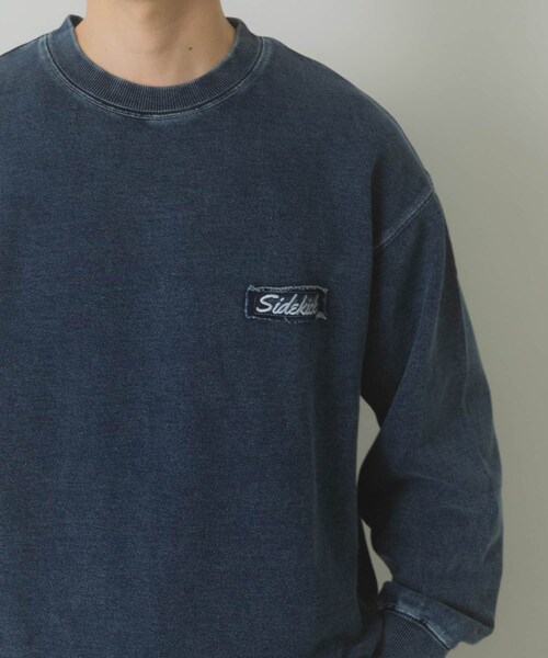 ITEMS URBANRESEARCH（アイテムズ アーバンリサーチ）の「ワンポイント刺繍スウェットデニムトップス（スウェット・メンズ・BLU/NVY/BLK・M/L）」の15枚目の写真