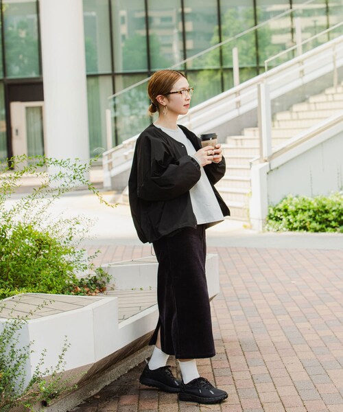 EKAL（エカル）の「『UR TECH』コーデュロイストレートスカート（スカート・レディース・モカ/チャコール/ブラウンカーキ・one）」の8枚目の写真