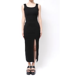 EMODA | RIB SLIT MAXI KNIT OP(ワンピース)