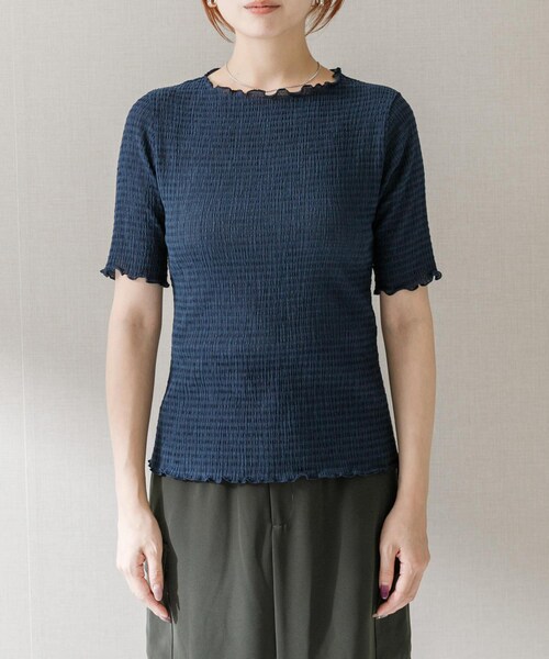 URBAN RESEARCH ROSSO（アーバンリサーチロッソ）の「シアー楊柳ボートネックプルオーバー（Tシャツ/カットソー・レディース・WHITE/GREEN/NAVY・FREE）」の20枚目の写真