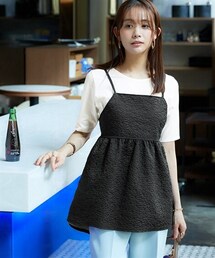 nissen | 2点セット（キャミソールチュニック+無地Tシャツ）(シャツ/ブラウス)