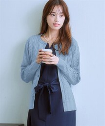 7days Life Styling | ケーブルニットカーディガン（静電防止・毛玉になりにくい・ＵＶカット・タンブル乾燥OK）(ニット/セーター)
