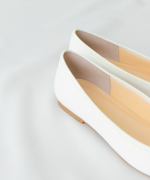 RODE SKO（ロデスコ）の「『35～40サイズ展開』『MADE IN JAPAN』プレーンバレエシューズ（バレエシューズ・レディース・WHITE/BLACK/SNAKE/L.DENIM/GINGHAM・36/37/38/35/36.5/37.5/38.5/39/40）」の8枚目の写真