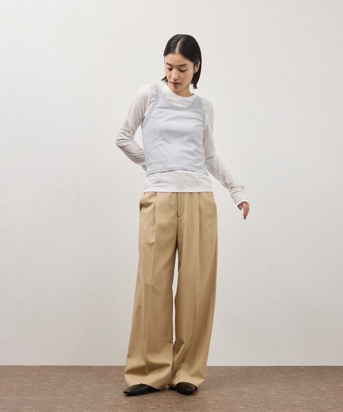 ADAM ET ROPE'(アダムエロペ)の「3レイヤードジャージートップス(Tシャツ/カットソー・レディース・ブラック系/グレー系・F)」の10枚目の写真