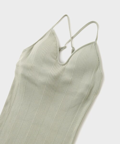 ROPE'(ロペ)の「【HAKUJI(ハクジ)】RANDOM RIB BRA CAMISOLE|ランダムリブ×ブラデザインキャミソール(キャミソール・レディース・ブラック/モスグリーン・F)」の11枚目の写真