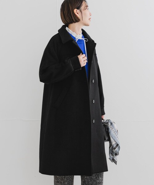 URBAN RESEARCH ROSSO（アーバンリサーチロッソ）の「F by ROSSO　『UR TECH』ビーバーステンカラーロングコート（ステンカラーコート・レディース・BROWN/BLACK・Free）」の9枚目の写真