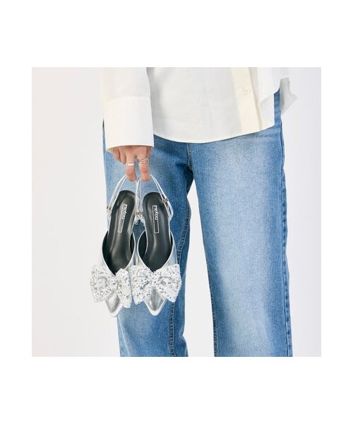 noyau（ノヤウ）の「ノヤウ noyau 2WAYリボンストラップミュールパンプス （パンプス・レディース・BL/WHC/BLK/SVC/GDC・S/22.5cm/M/23.5cm/L/24.5cm/LL/25cm）」の16枚目の写真