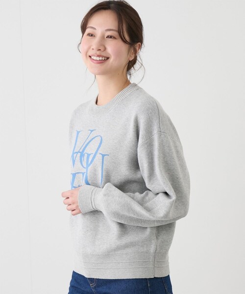 Jayro（ジャイロ）の「ジャガードロゴニットプルオーバー（ニット/セーター・レディース・チャコール/ライトグレー/パープル・F）」の22枚目の写真