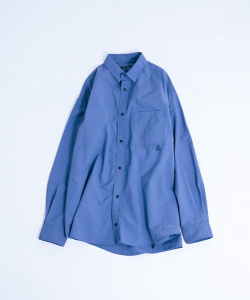 EKAL（エカル）の「『UR TECH』ナイロンタッサーロングスリーブシャツ（シャツ/ブラウス・メンズ・レイクサンリーフ/イエロー/ネイビー/グラファイト/レイクブルー・M/L/XL）」の3枚目の写真