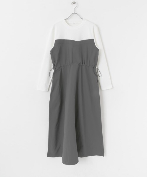 ITEMS URBANRESEARCH（アイテムズ アーバンリサーチ）の「ドッキングナイロンワンピース（ワンピース・レディース・KHK/CHA・FREE）」の8枚目の写真