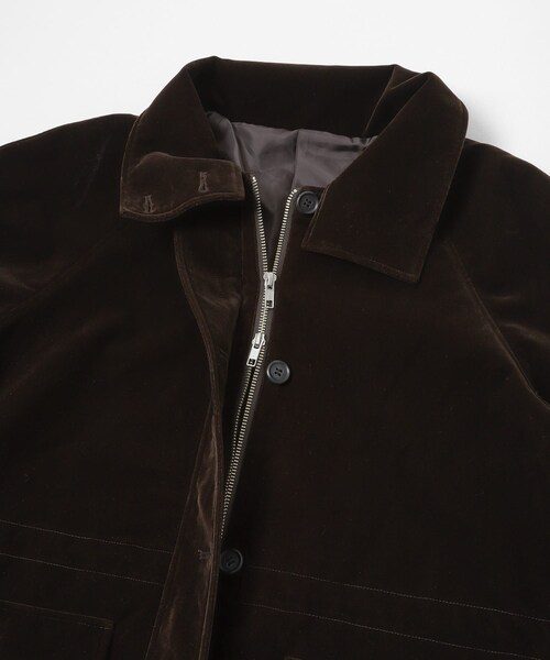 KBF（ケイビーエフ）の「ハイネックベロアミドルジャケット（ブルゾン・レディース・BLACK/D.BROWN/CAMEL・One）」の9枚目の写真