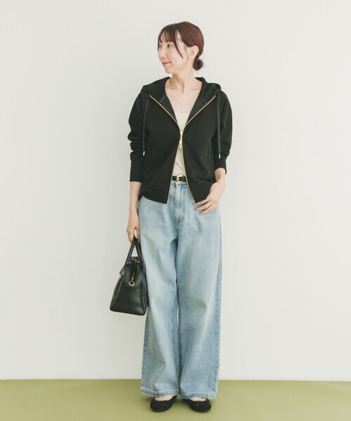 ITEMS URBANRESEARCH（アイテムズ アーバンリサーチ）の「ダンボールジップパーカー（パーカー・レディース・BLK/BRN/GRY・FREE）」の8枚目の写真