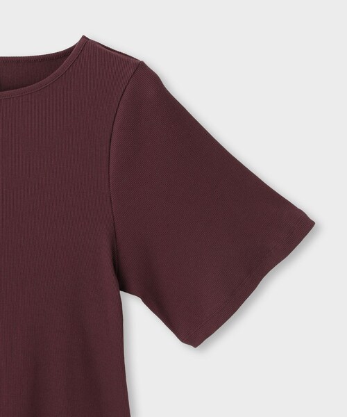 ROPE'(ロペ)の「【一部店舗限定】【REALM(レルム)】HALF-SLEEVE T-SHIRT|5分袖カットソー 26SS(ニット/セーター・レディース・ブラック/オフホワイト/ワイン・38)」の7枚目の写真